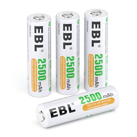 Pack Ebl Aa Rechargeable Batteries Nimh V Mah High Performance