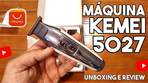 Máquina Kemei 5027 Unboxing e Review kemei kemei5027 YouTube