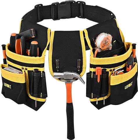 Pocket Brown And Black Heavy Duty Construction Tool Belt Work Apron