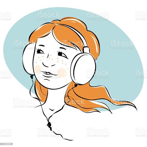 Girl Listening To Music Stock Illustration Download Image Now Adult Beauty Cheerful Istock