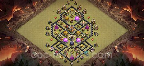 Melhor Layout para Guerra CV8 link Híbrido COC Clash of Clans