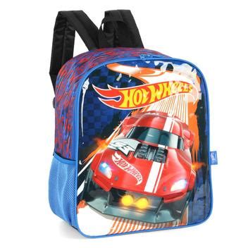 Mochila De Costas Infantil Carros Hot Wheels Azul Menino Luxcel Mochilas Magazine Luiza