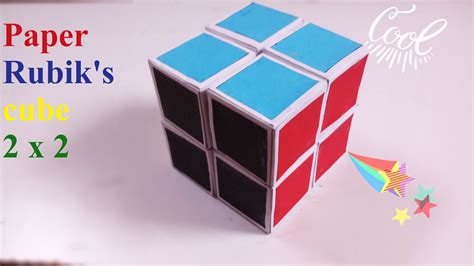 How To Make Paper Rubik S Cube 2x2 At Home Diy Origami Magic Infinity Cube Youtube