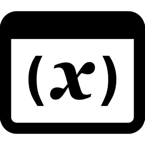 Free Icon | Variable symbol in a window