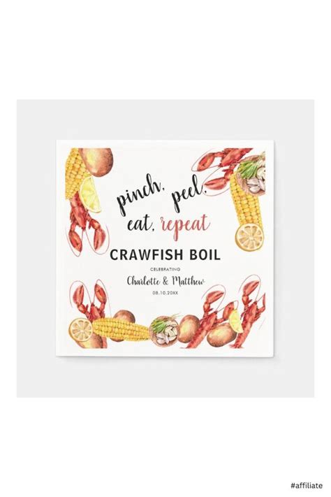 Couples Engagement Crawfish Boil Paper Napkins Zazzle Engagement