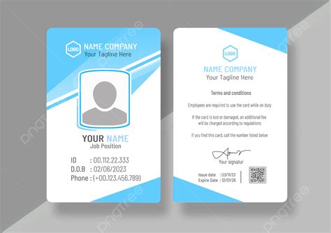 Company Office Employee Identification Card Design Template Download On Pngtree