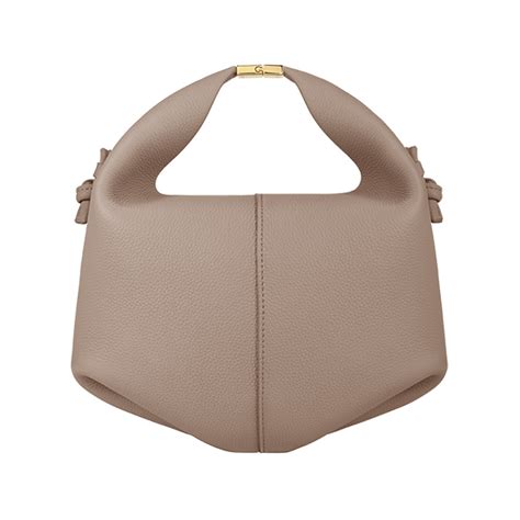 Polène Beri Crossbody Bag Grained Leather Taupe voilà id