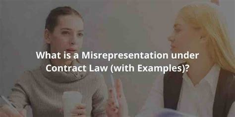 What Is A Misrepresentation Under Contract Law With Examples Docpro