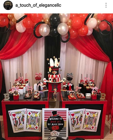 Magic Show Inspired Birthday Party Dessert Table And Decor Magic Party