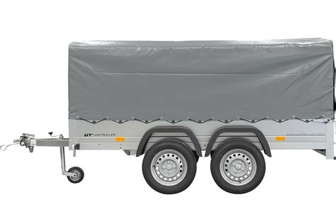 Remorque Double Essieux Unitrailer Kipp Avec Roue Jockey Arceau