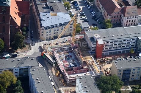 Luftaufnahme Bernau Baustelle zum Neubau eines Gebäudes der