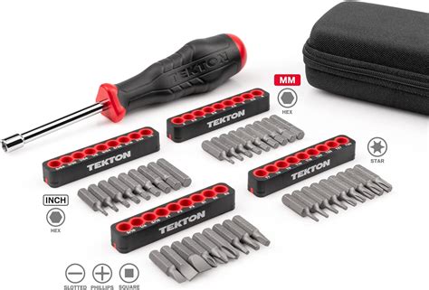 TEKTON DBH93101 Juego De Destornilladores Y Brocas De 14 Pulgadas Con