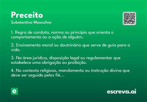 O Que É Um Preceito - Preceito - Significado e Sinônimo - escreva.ai