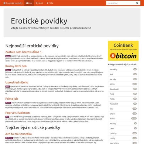 eroticke sex povidky cz Český erotický portál SexMark cz