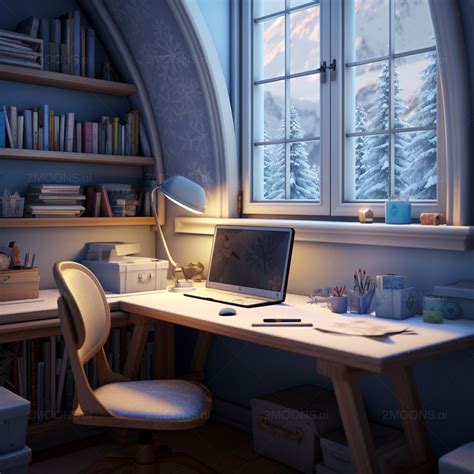 Free Photo Prompt Frozen Themed Home Office