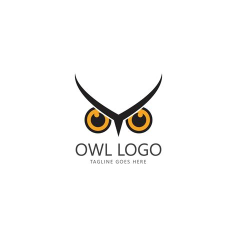 owl eye logo design template 15840611 Vector Art at Vecteezy