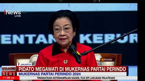 Perindo Gelar Mukernas Pidato Megawati Ungkit Gelar Soeharto Bapak