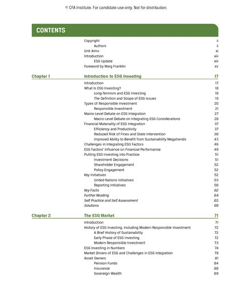 Cfa Certificate In Esg Investing Curriculum