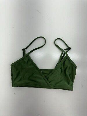 Frankies Bikinis Clairo Shine Bralette Green Bikini Top Womens Size XS EBay