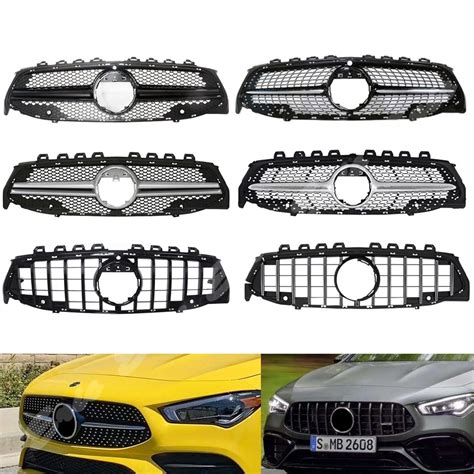 Front Racing Grille Car Upper Bumper Billet Facelift Grill Fit For