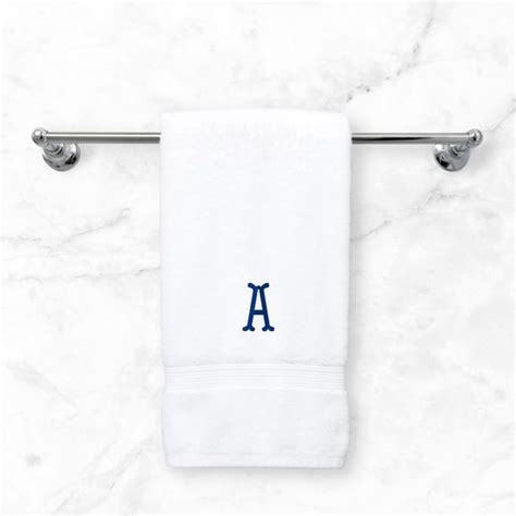 Single Letter Monogrammed Hand Towel Etsy