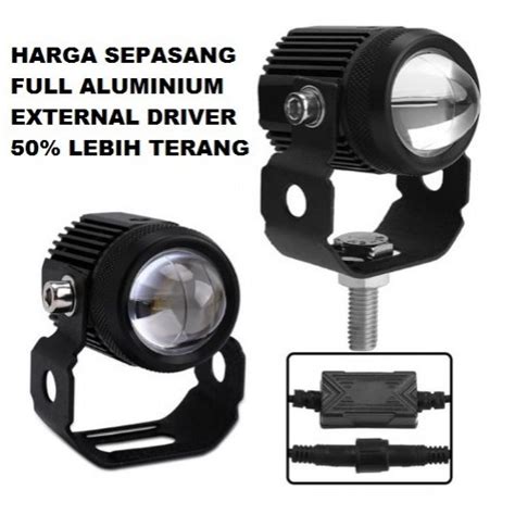 Jual Lampu Tembak Sorot LASER LED VINYX D2 Mobil Motor 30Watt 2 Warna