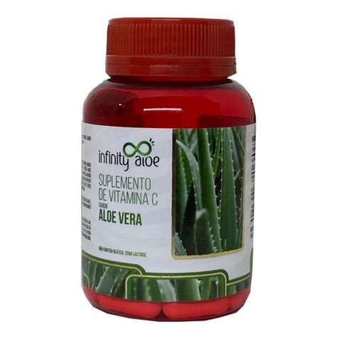 Suplemento de Vitamina C Babosa Aloe Vera 60 cápsulas Infinity Aloe