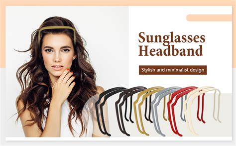 Smuk 6packs Sunglasses Headband Curly Hair Square Headbands Fits Like Sunglasses