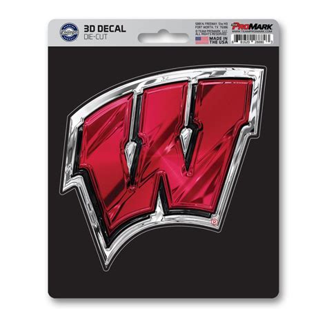 University Of Wisconsin Badgers Vinyl 3d Sticker At Sticker Shoppe