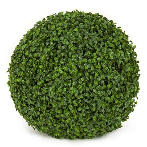 Earthflora Artificial Boxwood Ball Topiary 16 Plastic Boxwood Ball 820 Tutone Green Leaves