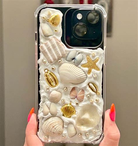 Seashell Phone Case Seashell Phone Case Handmade Phone Case Diy