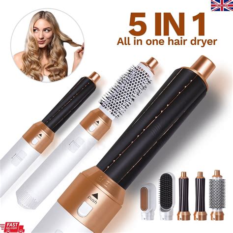 5 In 1 Electric Hair Dryer Blow Curler Set Detachable Styler Hot Air Brush Salon Ebay