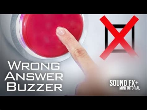 Buzzer Wrong Answer Sound Effect Youtube