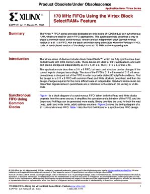 Fillable Online Xapp Mhz Fifos Using The Virtex Block