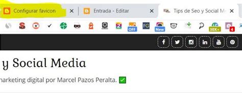 Como Colocar Y Cambiar El Favicon En Blogger Interfaz 2020 Social