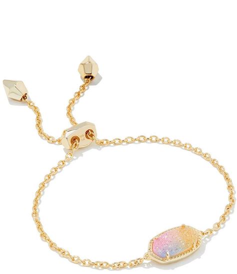 Kendra Scott Elaina Gold Adjustable Chain Bracelet Dillard S Kendra