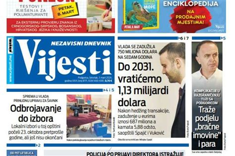 Naslovna Strana Vijesti Za Mart