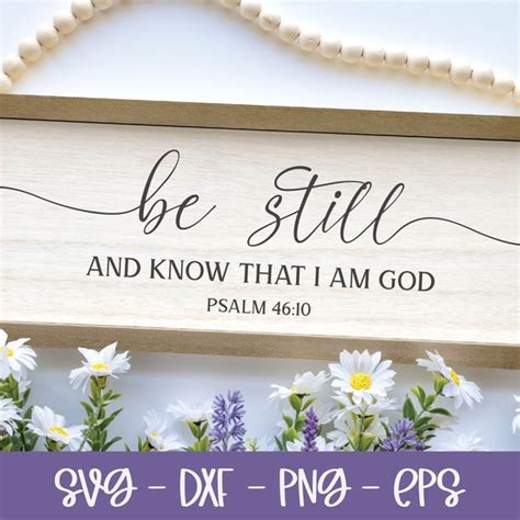 Psalm Be Still Svg Etsy Nederland