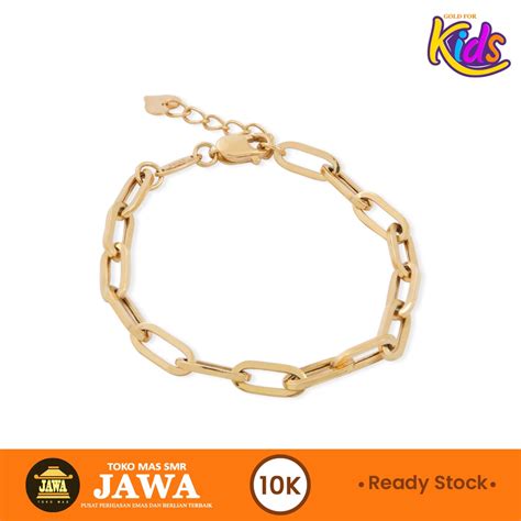 Jual Gelang Bracelet Emas Cattena Anak Kadar K Toko Mas Jawa Shopee