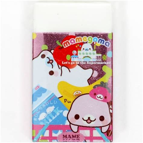 Cute Pink Mamegoma Seal Eraser Supermarket ModeS4u