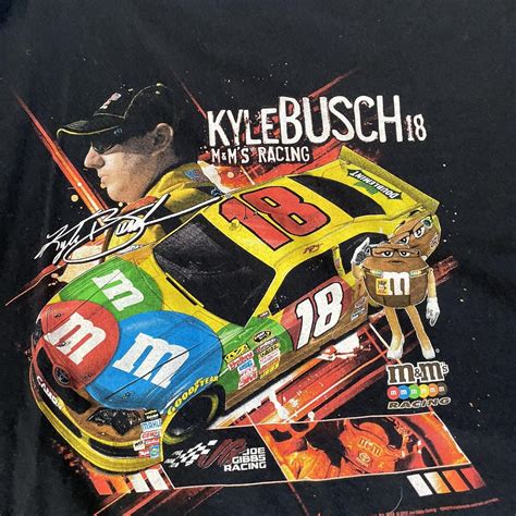 Kyle Busch Mandms Nascar Racing Tshirt Excellent Depop