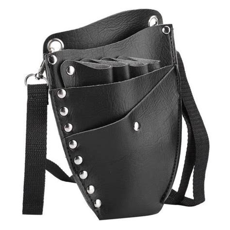 Brave Sac de ciseaux sac de taille de coiffeur ciseaux en cuir PU étui