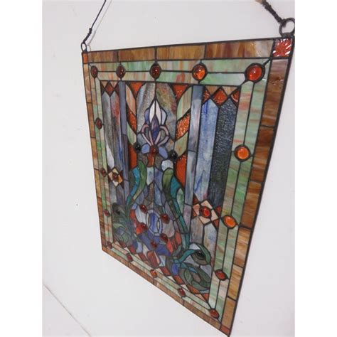 Antique Late Victorian Era Leaded Stained Glass Panel Circa 1890s Chairish