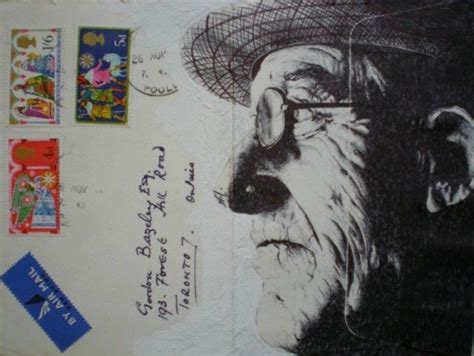 Mark Powell Reuses Old Antique Envelopes to Create Amazing Biro Portraits