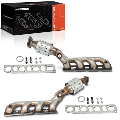 A Premium Front 2 Pc Exhaust Manifold Catalytic Converter Kit Direct Fit Compatible With Nissan