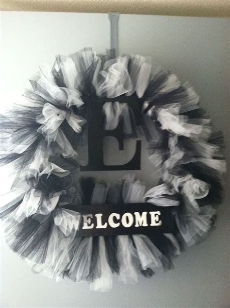 Tulle Front Door Wreath Painted Letters Wooden Letters Wreaths For