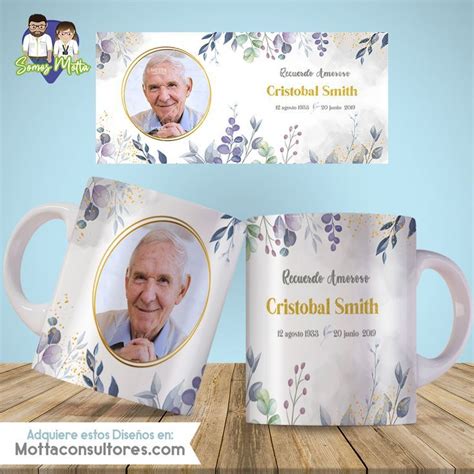 Sublimation Templates Recuerdos Memoriales Difuntos Plantillas Tazas