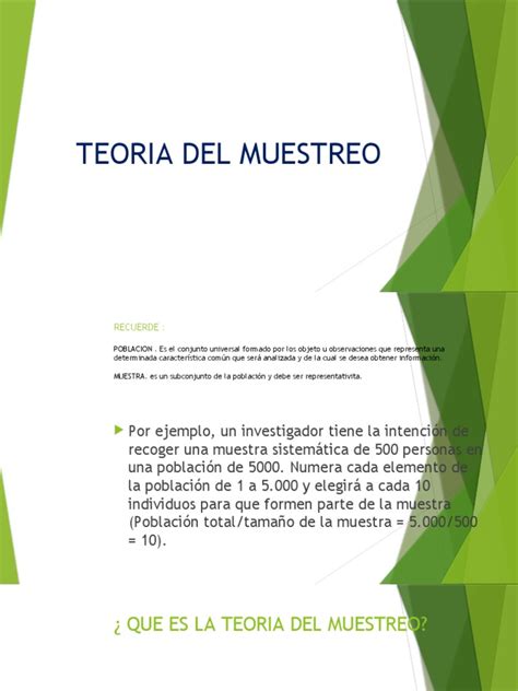 Teoria Del Muestreo Pdf Muestreo Estadísticas Teoría