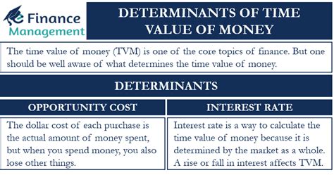 Determinants Of The Time Value Of Money Efinancemanagement