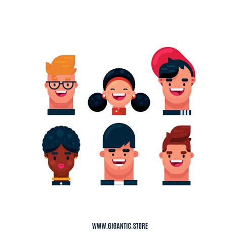 Flat Design Teenage Character Illustrations on Behance